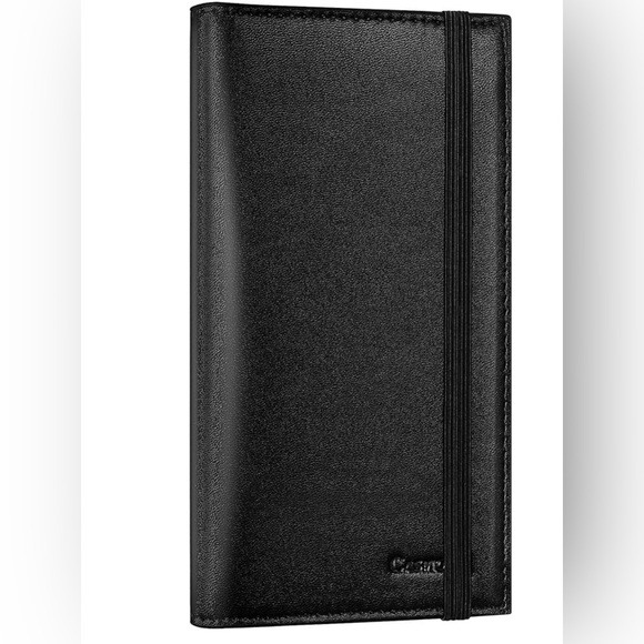 NEW still in wrapper CASMONAL Premium Leather Duplicate Checkbook cover, black - Picture 2 of 8